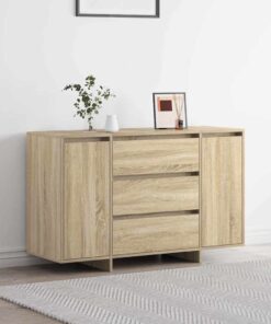vidaXL Sivupöytä Sonoma tammi 120 x 41 x 75 cm Tekninen puu